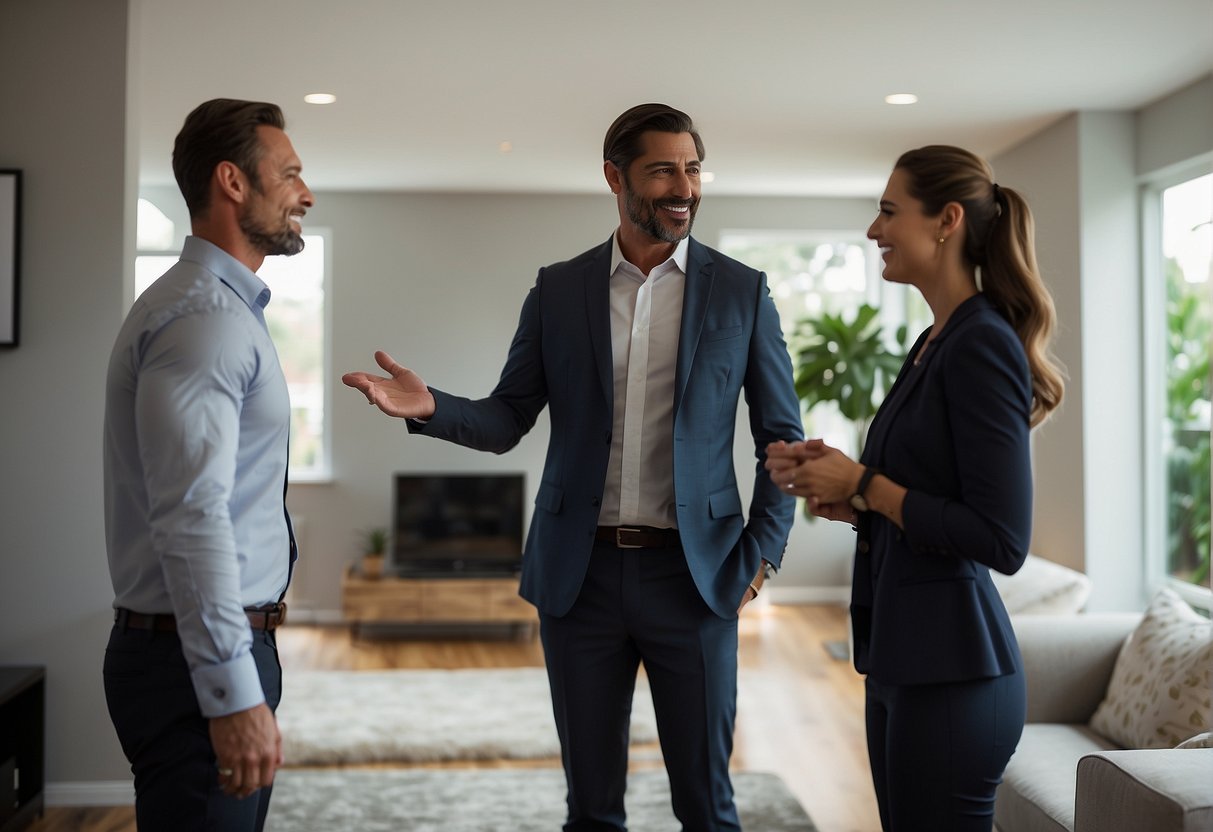 A real estate agent presents a property to a client, while another agent shows the same property to a different client. Both agents claim procuring cause for the commission